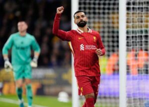 Mohammed Salah score a winning goal against Wolves