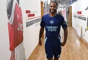 Raheem sterling start work at Arsenal