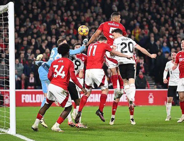 Liverpool drop point in a 1-1 draw against Nottingham Forest