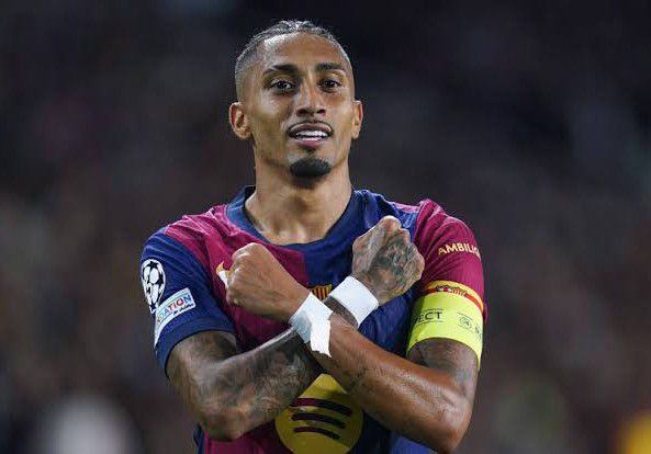 Raphinha equal Lionel Messi champions league record